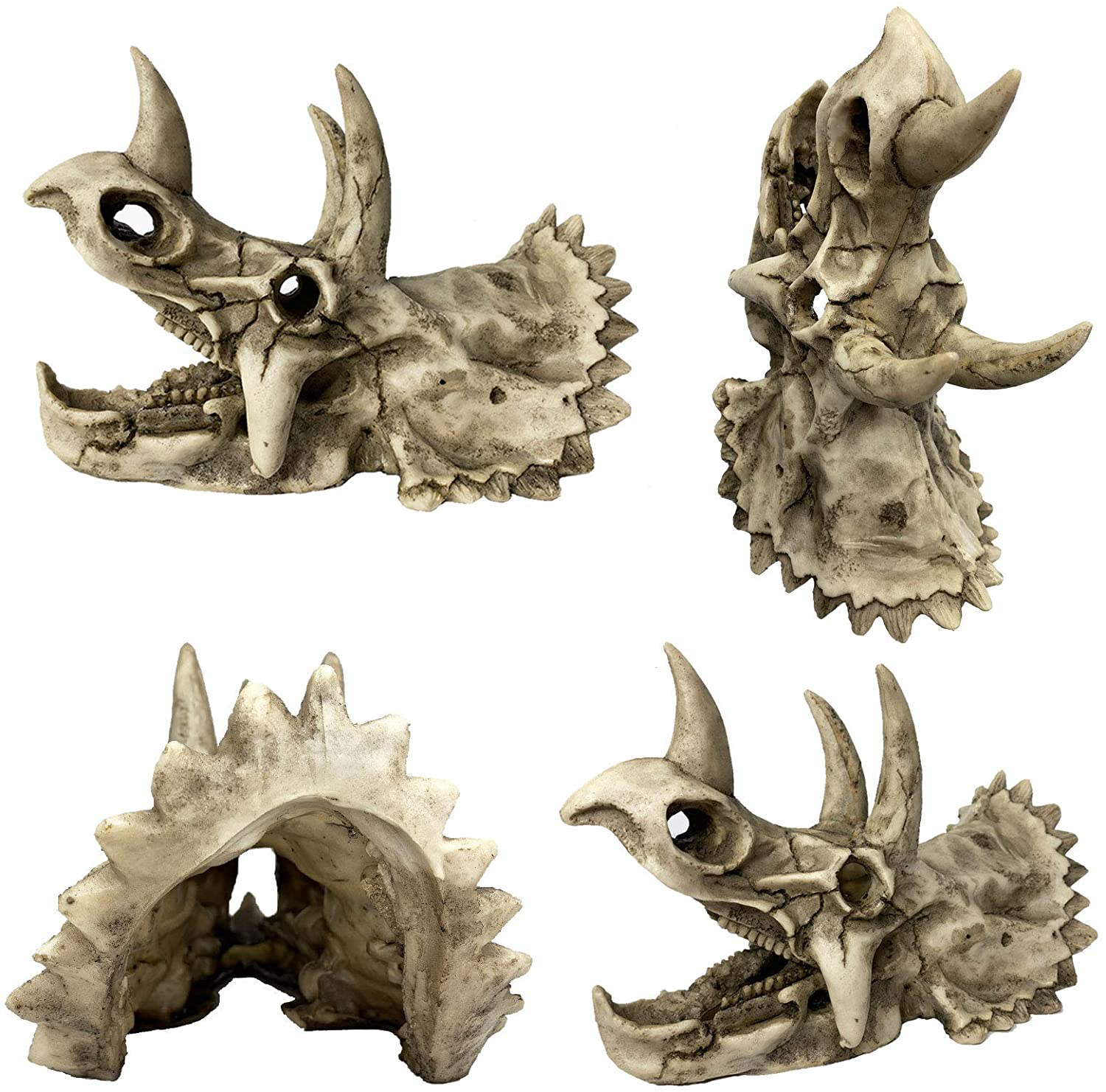 Kathson Large Resin Dinosaur Triceratops Skull Décor Aquarium Decoration Reptiles Hideout Fish Tank Ornament Home Landscape Decor Animals & Pet Supplies > Pet Supplies > Fish Supplies > Aquarium Decor kathson   