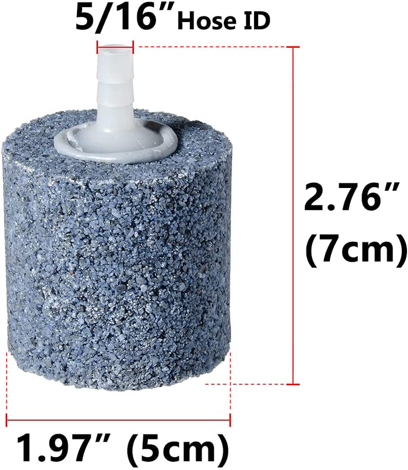 Feelers 2" X 2.75" Crazy Air Stone Bubble Cylinder Fish Tank Oxygen Stone Bubbler Diffuser for Air Pump Aquarium Hydroponic Growing System (Pack of 5) Animals & Pet Supplies > Pet Supplies > Fish Supplies > Aquarium Air Stones & Diffusers Feelers   