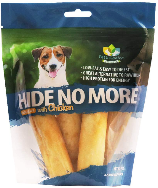 Pet’S Choice Pharmaceuticals Hidenomore, Rawhide Free Chicken Chew Treats for Dogs, 4-5" 4 Ct Animals & Pet Supplies > Pet Supplies > Small Animal Supplies > Small Animal Treats Pets Choice   