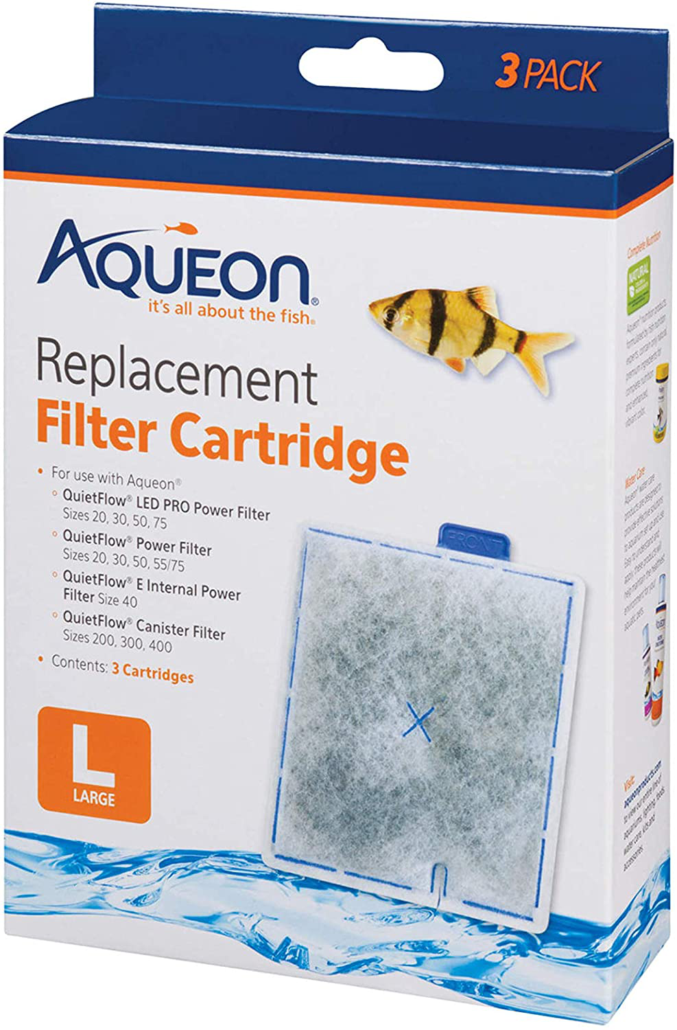 Aqueon Replacement Filter Cartridges Animals & Pet Supplies > Pet Supplies > Fish Supplies > Aquarium Filters Aqueon Large - 3 pack  