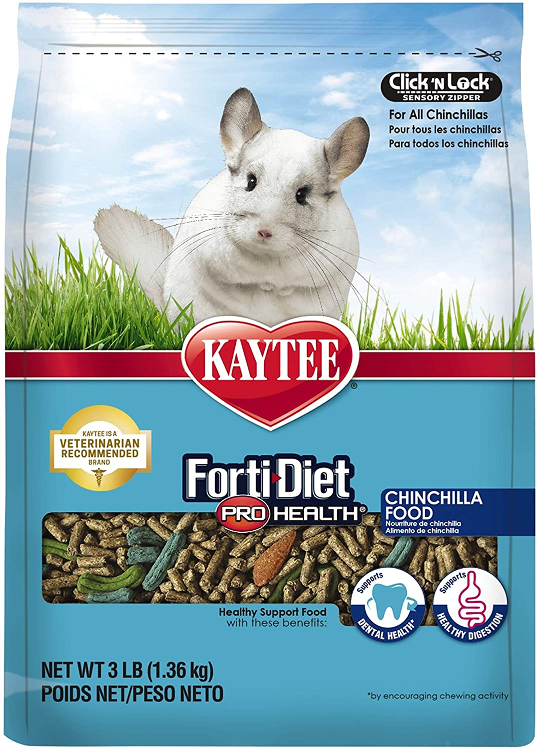 Kaytee Forti-Diet Pro Health Chinchilla Food 3Lb