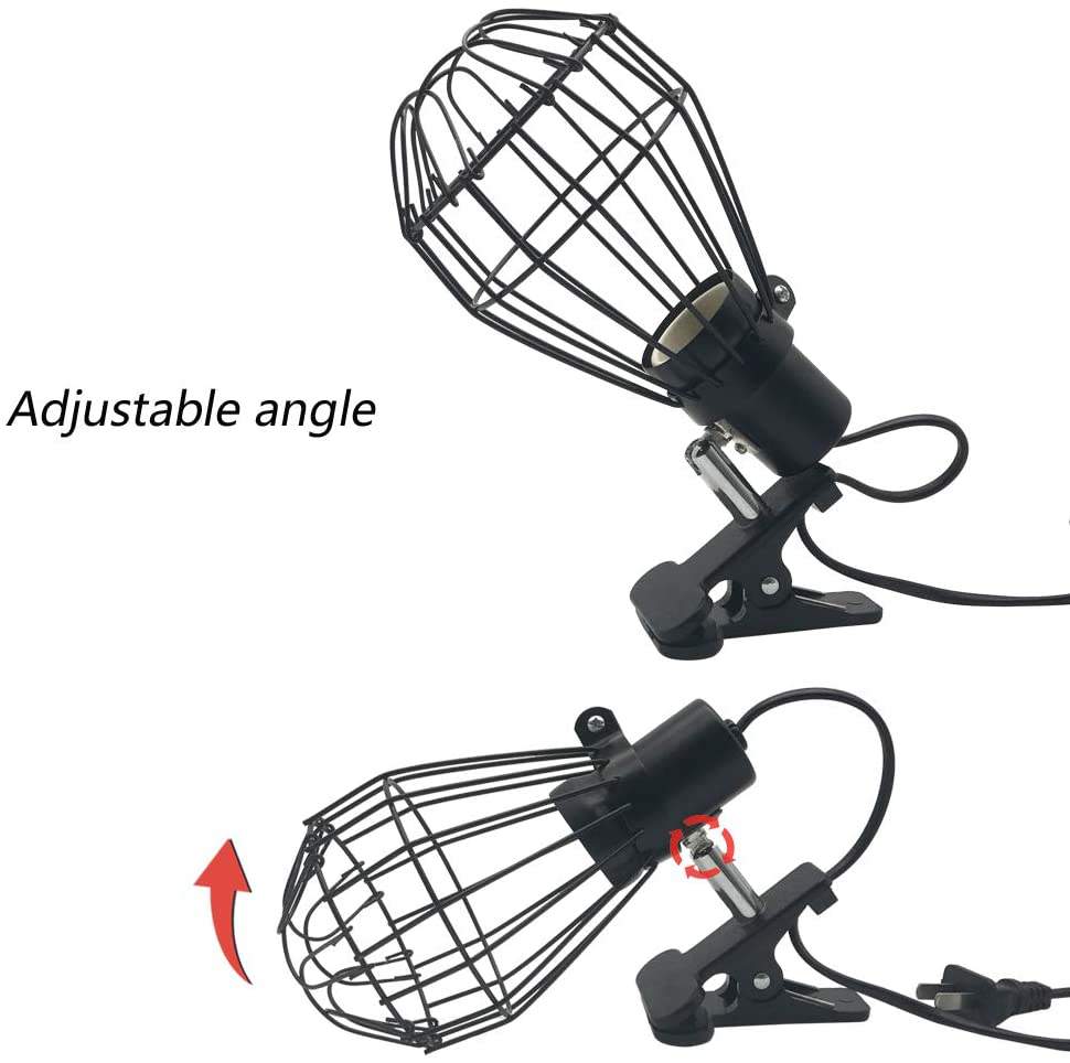 Heat Lamp Stand, Heating Lamp Stand, Flexible Clamp Lamp Fixture for Reptiles, 360-Degree Rotary Arm, High-Temperature Resistant Capability, Maximum Load: 300W