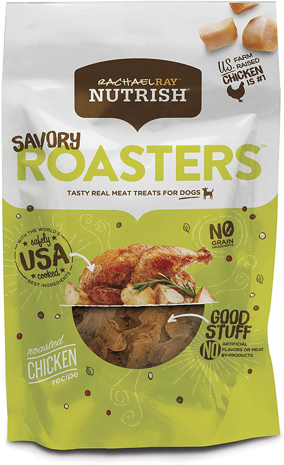 Rachael Ray Nutrish Real Meat Dog Treats Animals & Pet Supplies > Pet Supplies > Dog Supplies > Dog Treats Rachael Ray Nutrish Savory Roasters - Roasted Chicken 3 Ounce (Pack of 8) 