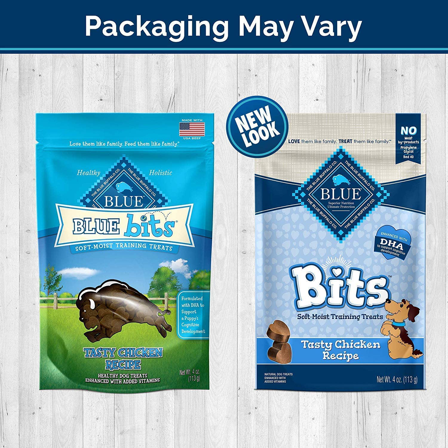 Blue Pack of 4 Buffalo Treats Bits Dog Treats Pouches, 4 Flavors (Savory Salmon, Tasty Chicken, Tender Beef and Tempting Turkey), 4 Oz., Blue Animals & Pet Supplies > Pet Supplies > Dog Supplies > Dog Treats Blue   