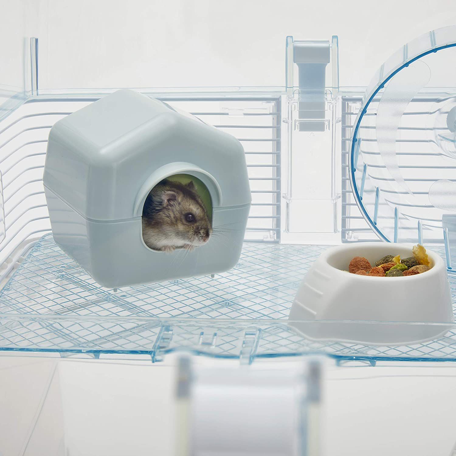 Duna Space Gerbil & Hamster Cage, Extra-Deep 11.5-Inch Base Promotes Instinctual Burrowing While Containing Litter & Debris, Includes ALL Accessories and Play Tunnels, 22.6L X 18.7W X 21.5 Inches Animals & Pet Supplies > Pet Supplies > Small Animal Supplies > Small Animal Habitat Accessories Ferplast   