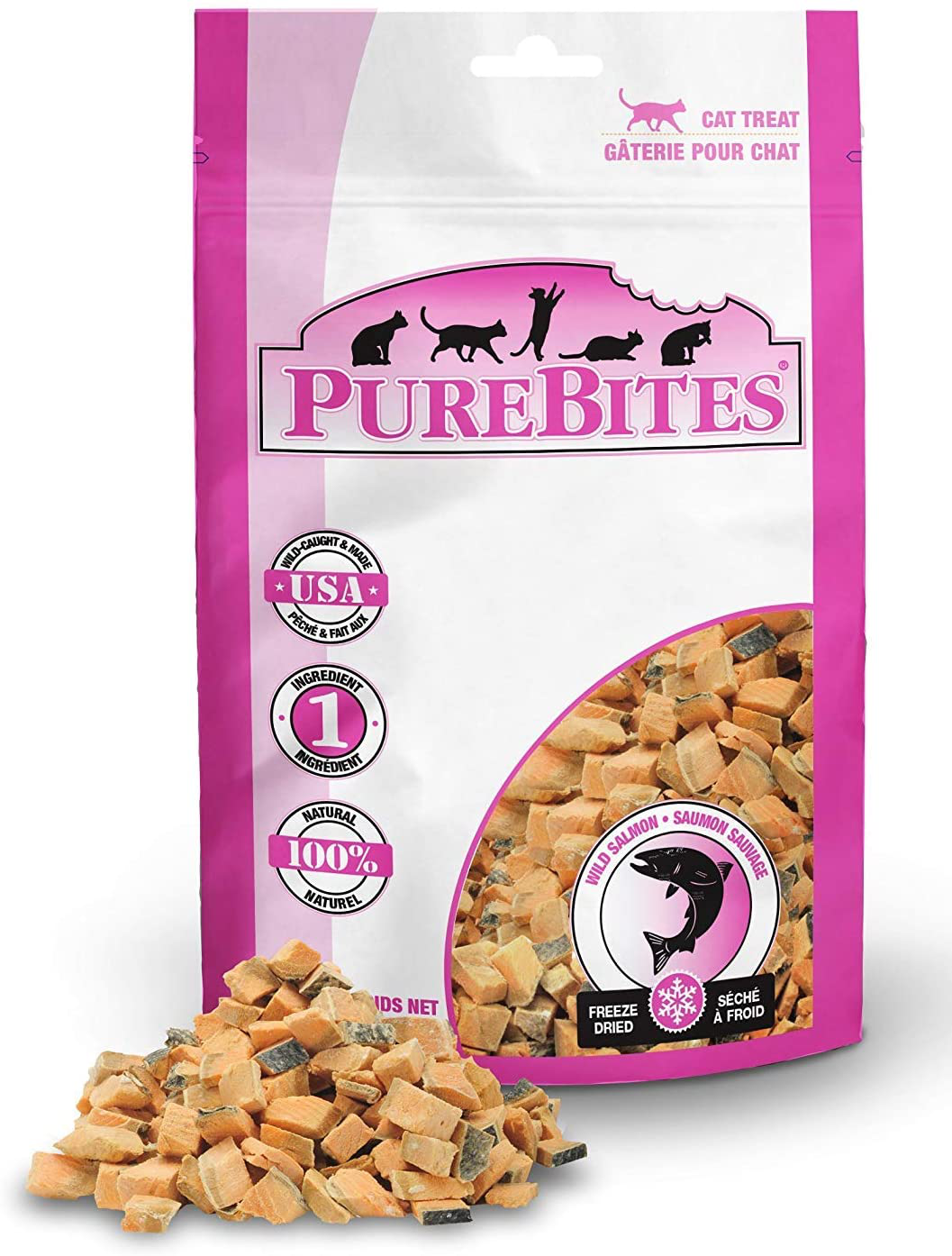 Purebites Salmon Freeze-Dried Treats for Cats Animals & Pet Supplies > Pet Supplies > Cat Supplies > Cat Treats PureBites   