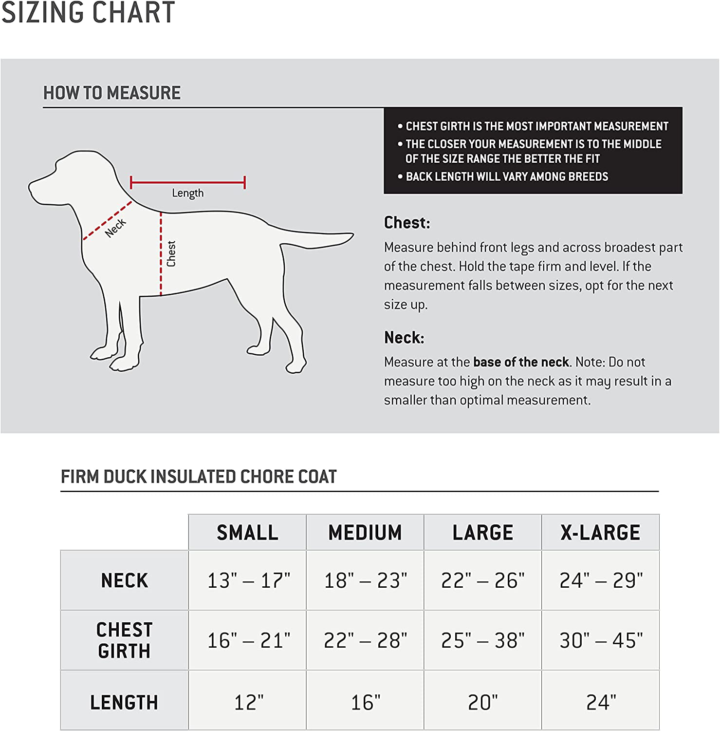 Carhartt Pet Firm Duck Insulated Dog Chore Coat