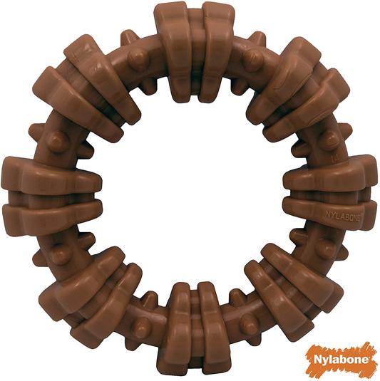 Nylabone Power Chew Textured Ring Dog Chew Toy for Aggressive Chewers with Bold Flavor and Made in the USA Animals & Pet Supplies > Pet Supplies > Dog Supplies > Dog Toys Nylabone Ring Flavor Medley X-Large/Souper (1 Count)