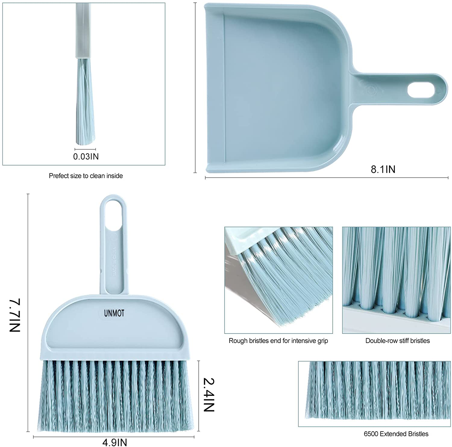 UNMOT Pet Cage Cleaner Set for Rabbit Cages Guinea Pig Hamster Cat Ferret Birds Parrot Chinchilla for Small Animals Pet Playpen Bedding Cleaning Brush Dustpan and Broom Foam Sponge Animals & Pet Supplies > Pet Supplies > Small Animal Supplies > Small Animal Bedding UNMOT   