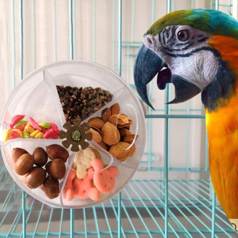 Bird Creative Foraging System Wheel Seed Food Ball Rotate Training Toy for Small and Medium Parrots Parakeet Cockatiel Conure Animals & Pet Supplies > Pet Supplies > Bird Supplies > Bird Toys Wontee   