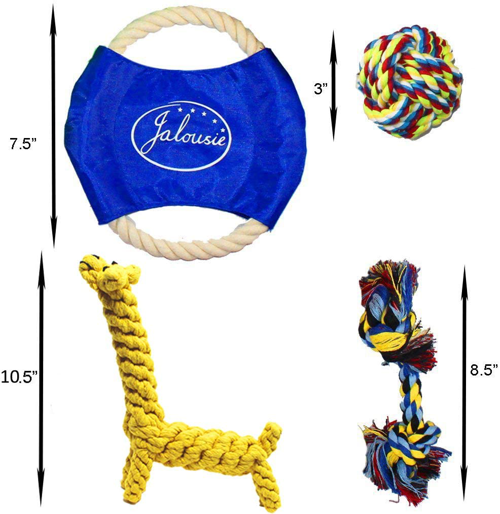 Jalousie 14 Pack Dog Rope Toys Dog Toy Assortment Puppy Chew Dog Rope Toy Nearly Indestructible Rope Toy Assortment for Medium Large Breeds Animals & Pet Supplies > Pet Supplies > Dog Supplies > Dog Toys Jalousie   