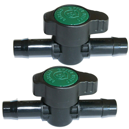 Habitech 2-Pack In-Line Barbed Ball Valve 13Mm for 1/2 Inch Tubing .520 ID - Regulate and Shut-Off/On Water Flow Animals & Pet Supplies > Pet Supplies > Fish Supplies > Aquarium & Pond Tubing Habitech 13mm (1/2" Tube .520 ID)  