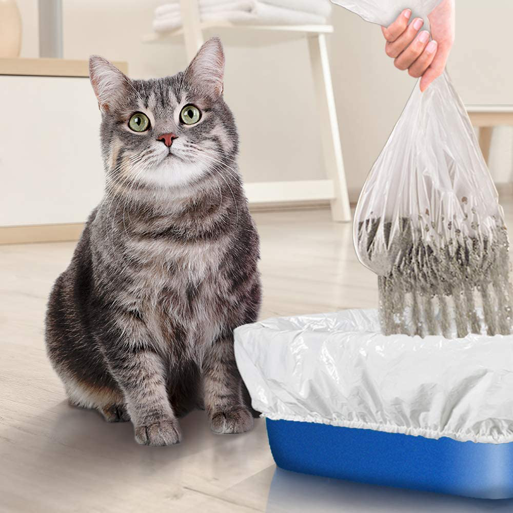 Alfapet Kitty Cat Pan Disposable, Elastic Sifting Liners- 5-Pack + 1 Solid Transfer Liner -For Large, X-Large, Giant, Extra-Giant Size Litter Boxes- with Easy Fit Sta-Put Technology - Pack of 3 Animals & Pet Supplies > Pet Supplies > Cat Supplies > Cat Litter Box Liners Alfapet   
