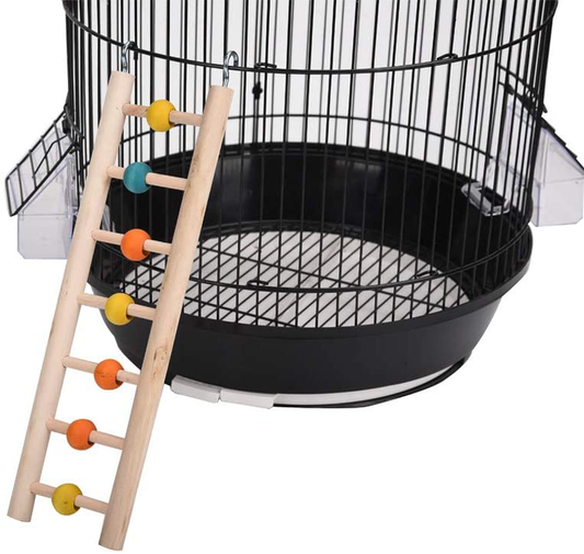 QBLEEV Bird Ladders for Parakeets, Parrot Wooden Ladders Cage Perch Stands with Colorful Beads, Animals & Pet Supplies > Pet Supplies > Bird Supplies > Bird Ladders & Perches QBLEEV 7 rungs ladder  