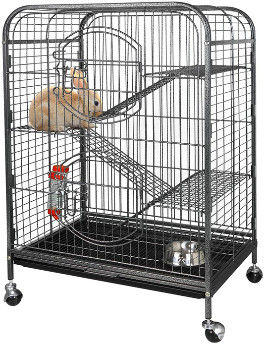 SUPER DEAL 37.2’’ Ferret Cage Chinchilla Guinea Pig Small Animal Cage - 4 Tiers - 3 Ladders - 2 Front Doors - Food Bowl - Water Bottle - Slide Out Trays - Swivel Casters Animals & Pet Supplies > Pet Supplies > Small Animal Supplies > Small Animal Habitats & Cages SUPER DEAL   