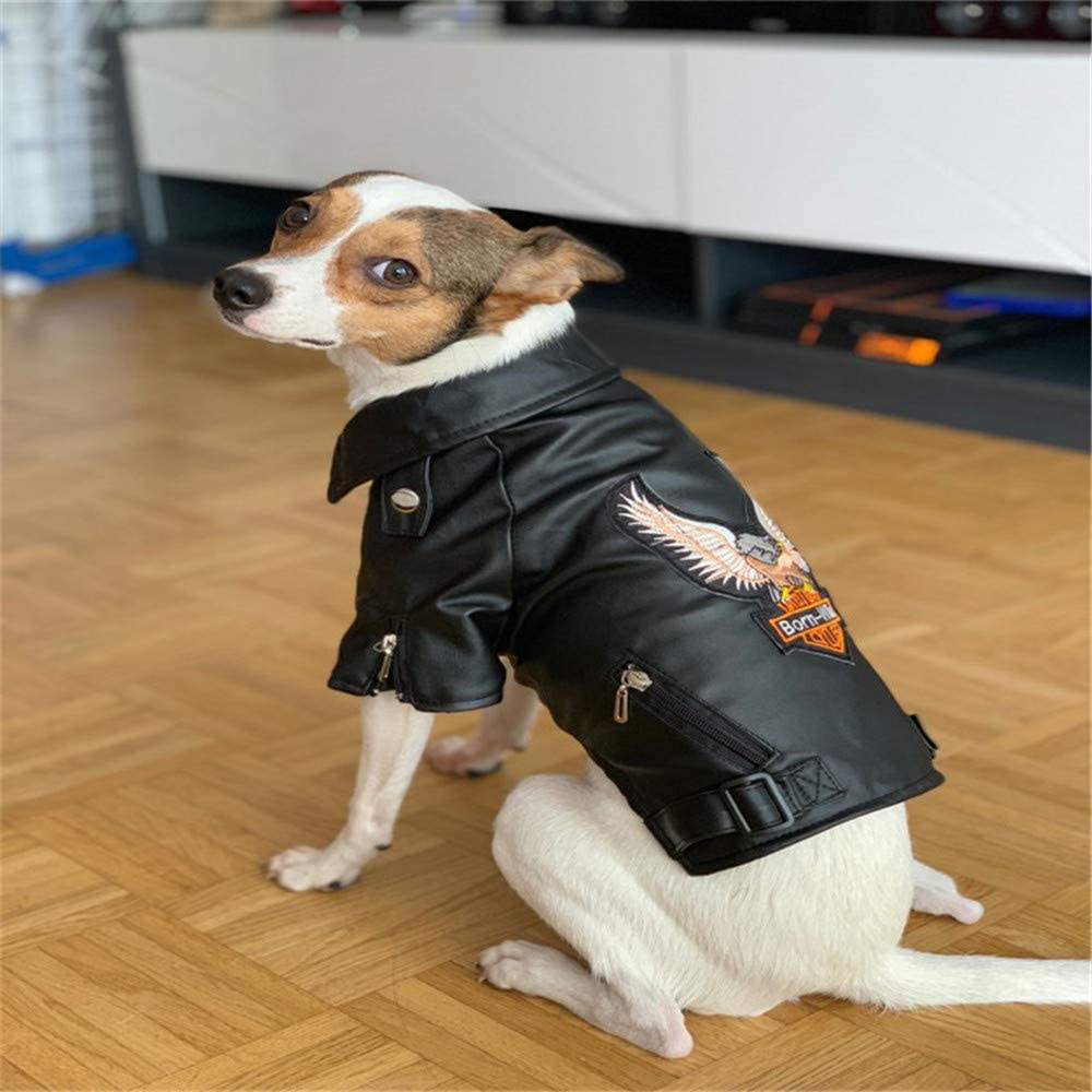 Soft Puppy PU Leather Jacket Waterproof Coat Winter Warm Clothes for Pet Dog Cat… Animals & Pet Supplies > Pet Supplies > Dog Supplies > Dog Apparel The PetOne   