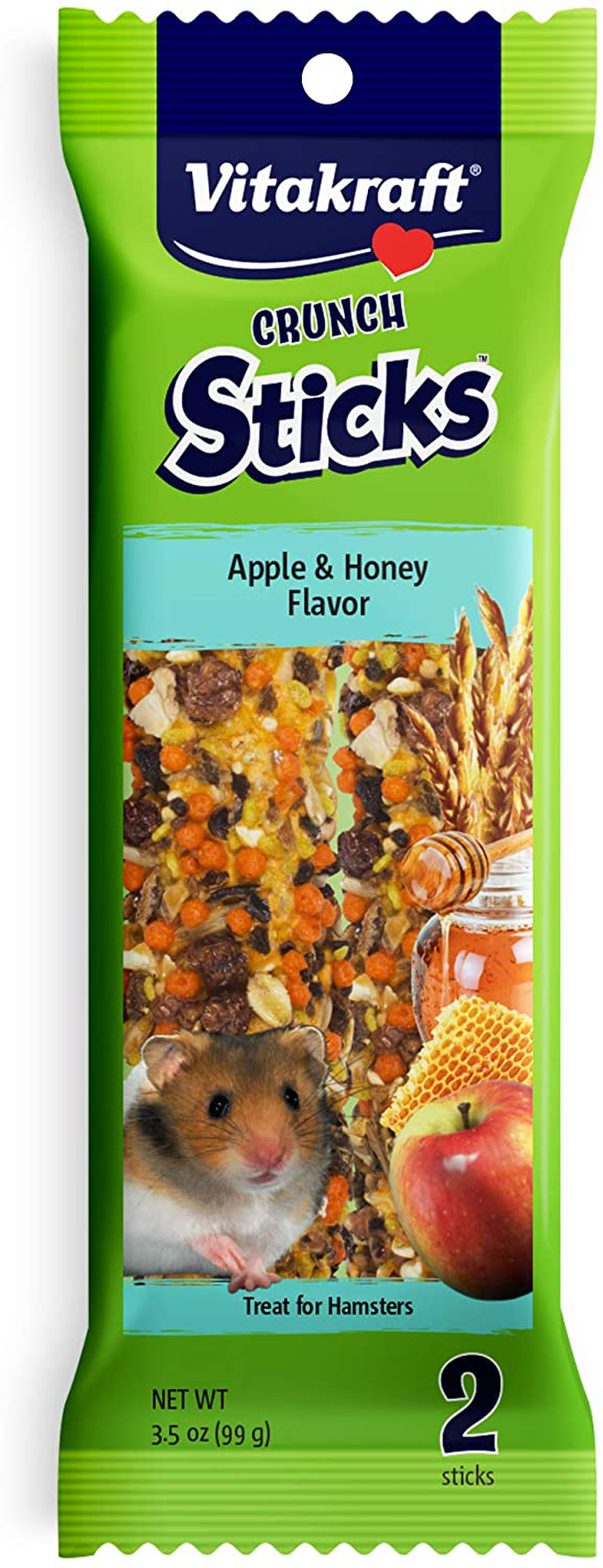 Vitakraft Hamster Treat Stick Apple & Honey - 3.5Oz Animals & Pet Supplies > Pet Supplies > Small Animal Supplies > Small Animal Treats Vitakraft   