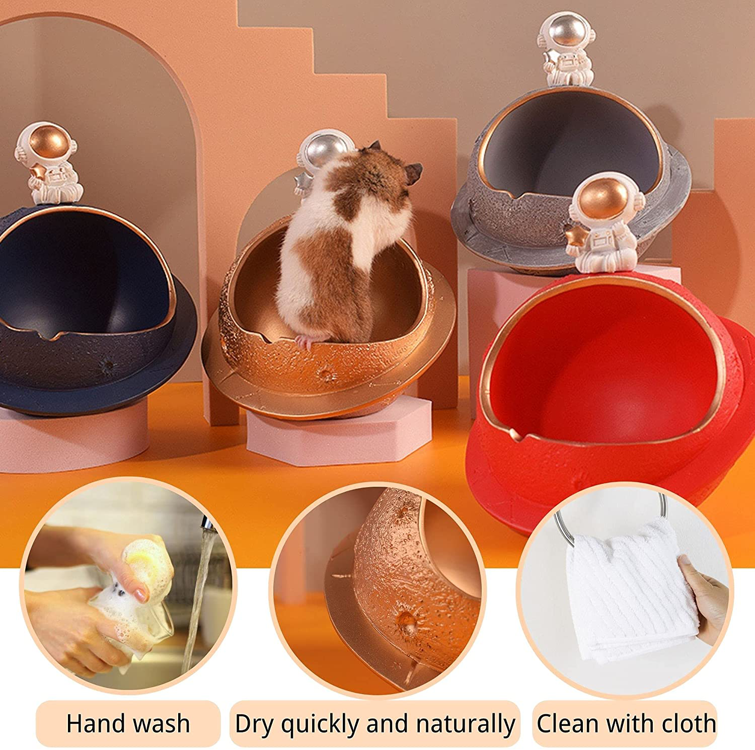 Janyoo Hamster Hideout,Rathut Dwarf Hamster House Bed Chinchilla for Gerbils Mice Small Animal Cage Habitat Decor Resin Room Animals & Pet Supplies > Pet Supplies > Small Animal Supplies > Small Animal Habitats & Cages JanYoo   