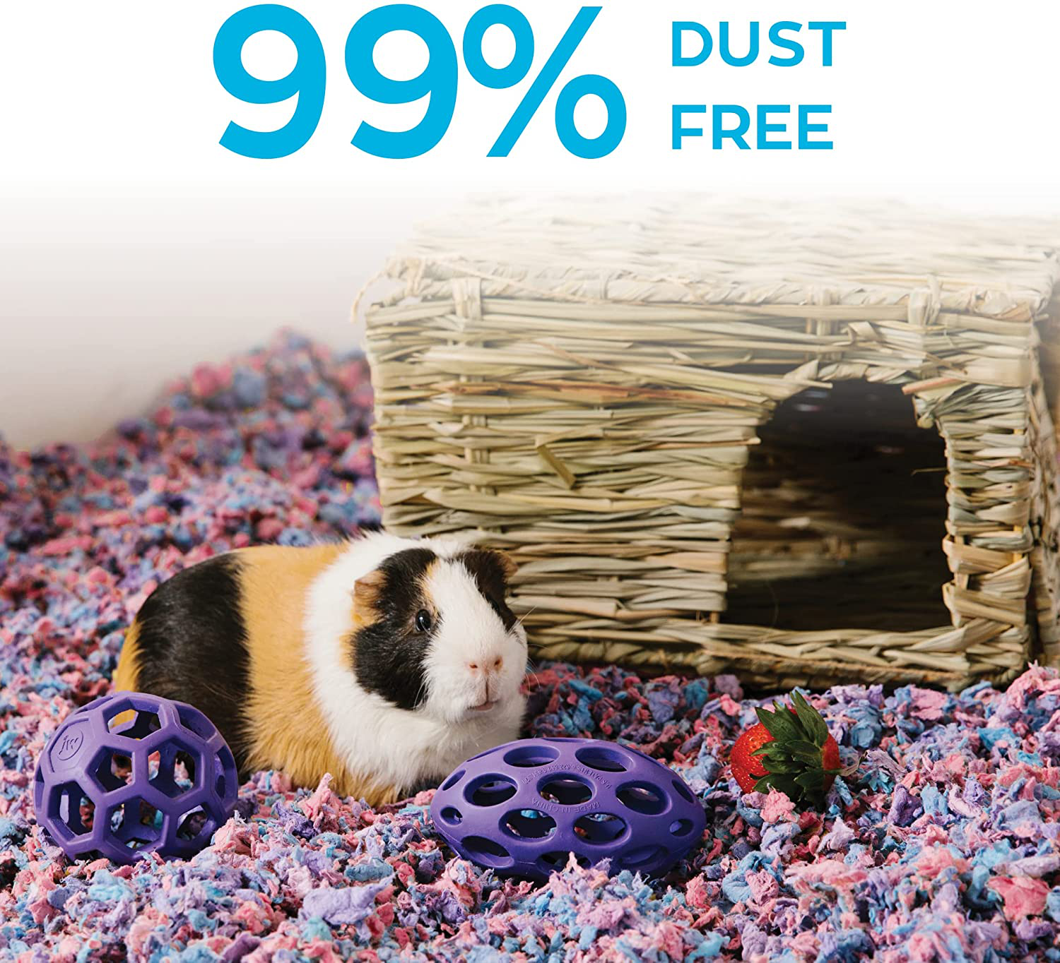 Carefresh 99% Dust-Free Confetti Natural Paper Small Pet Bedding with Odor Control, 23 L