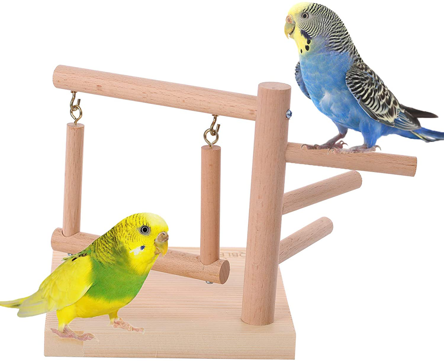 QBLEEV Bird Tabletop Play Stand，Parrots Portable Training Perches，Bird Cage Swing Toys Exercise Gym for Parakeets Cocktails Conures Budgies Lovebirds Animals & Pet Supplies > Pet Supplies > Bird Supplies > Bird Gyms & Playstands QBLEEV   