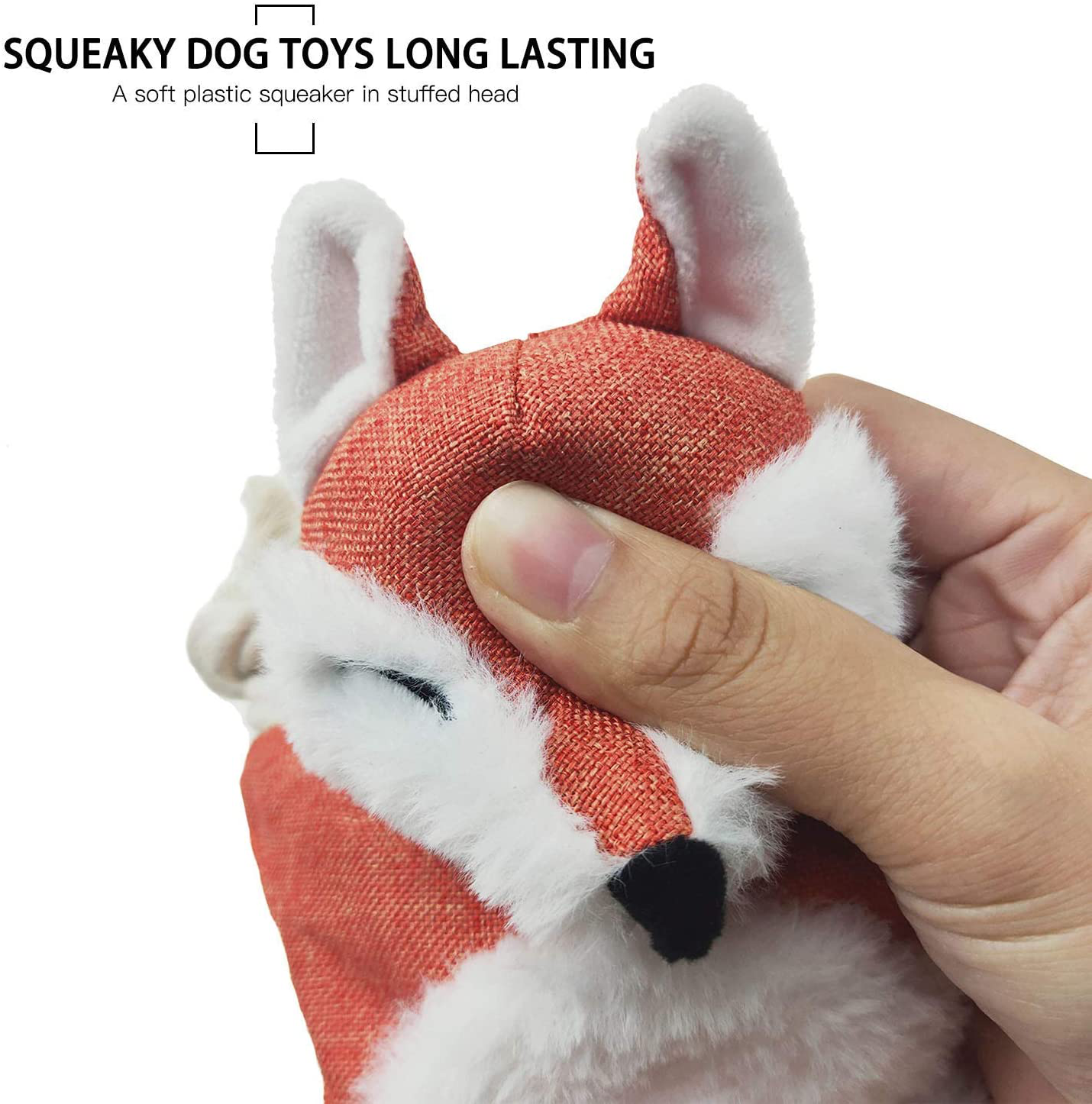Vitscan Stuffless Dog Toys for Puppy, Crinkle Squeaky Dog Chew Toys Squirrel Plush Dog Toy with Rope Knots for Small Dogs (Squirrel) Animals & Pet Supplies > Pet Supplies > Dog Supplies > Dog Toys Vitscan   