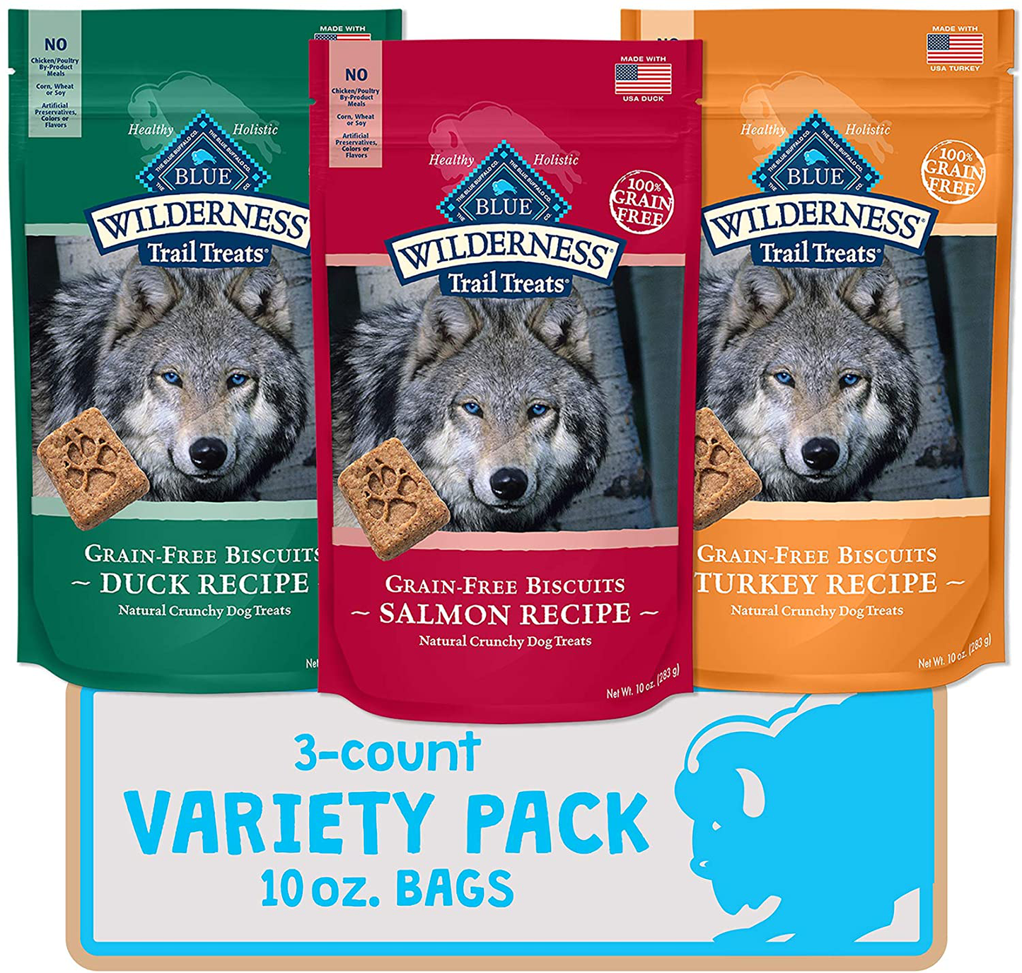 Blue Buffalo Wilderness Trail Treats Grain Free Biscuits Crunchy Dog Treats Animals & Pet Supplies > Pet Supplies > Dog Supplies > Dog Treats Blue Buffalo   