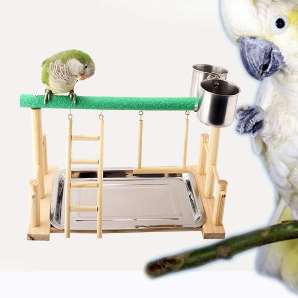 Balacoo Bird Parrot Play Stand Self Assemble Playground Wood Perch Gym Playpen with Ladder Swing Toys Exercise Play Standing Stick Color Random Animals & Pet Supplies > Pet Supplies > Bird Supplies > Bird Gyms & Playstands balacoo   