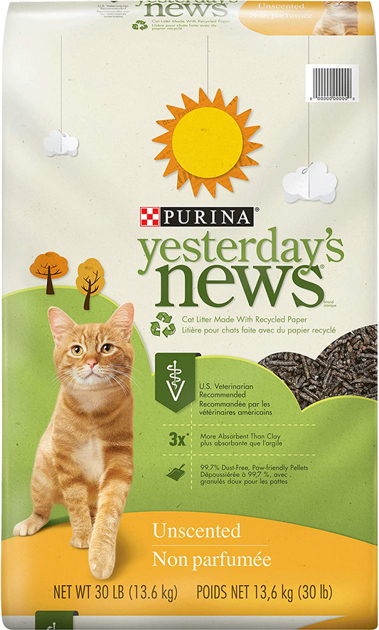 PURINA Yesterday'S News Odor Control, Lightweight, Unscented Paper Cat Litter Animals & Pet Supplies > Pet Supplies > Cat Supplies > Cat Litter Box Liners PURINA Yesterday's News   