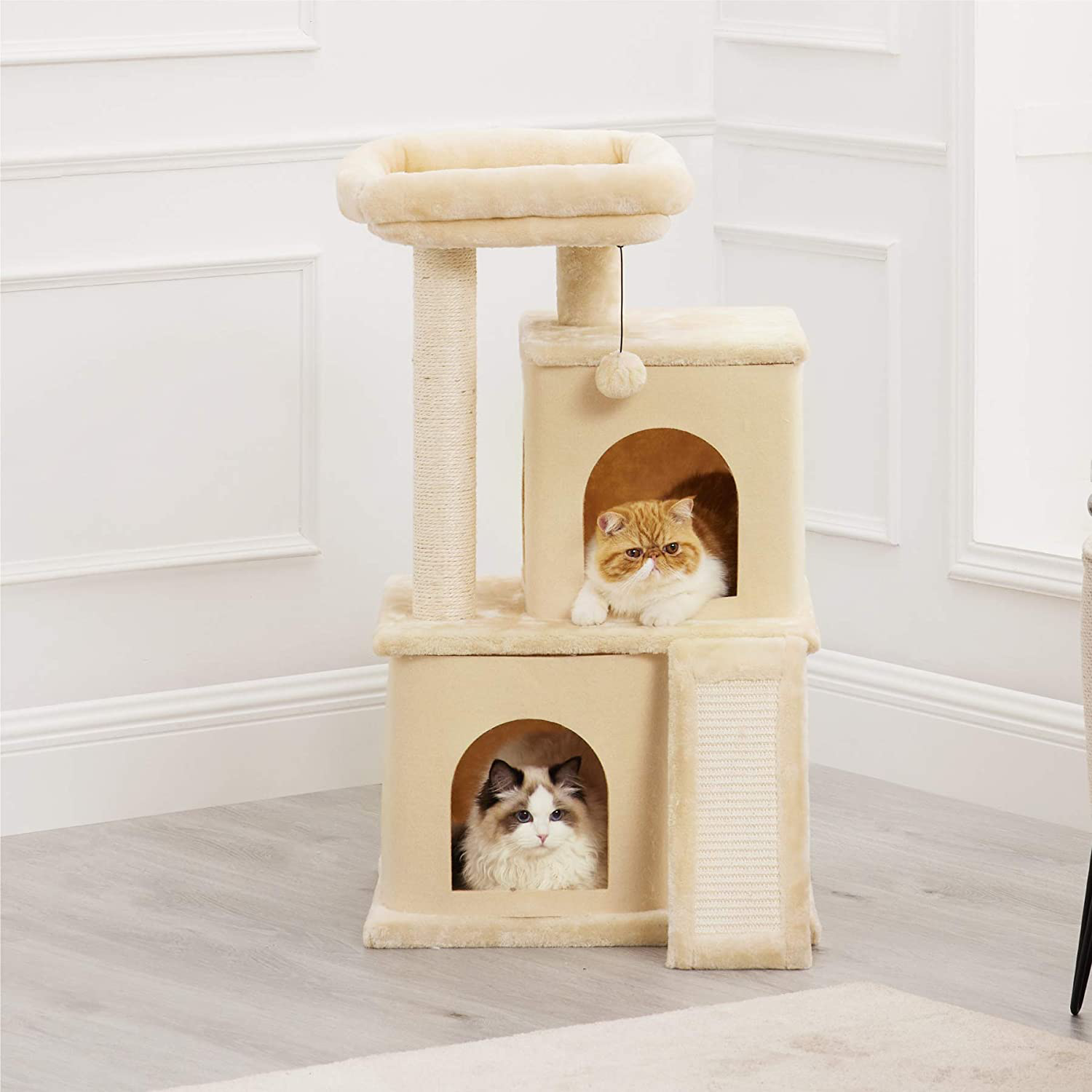 Lesure Cat Tree for Indoor Cats - Large Cat Tower Condos with Scratching Post and Platform, Multi-Level Pet Play House Stable Kitty Furniture, 34 Inches Tall Animals & Pet Supplies > Pet Supplies > Cat Supplies > Cat Furniture LE SURE   