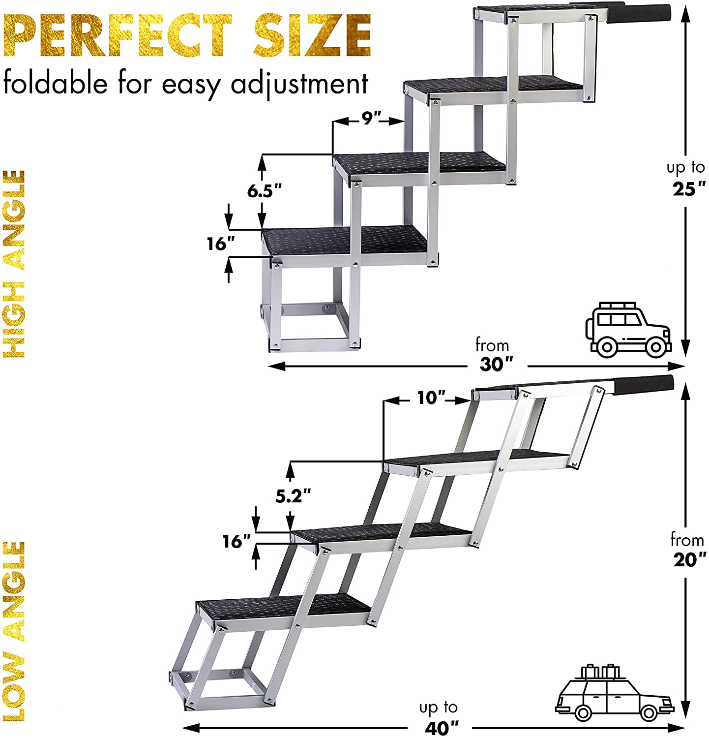 Dog steps for outlet truck