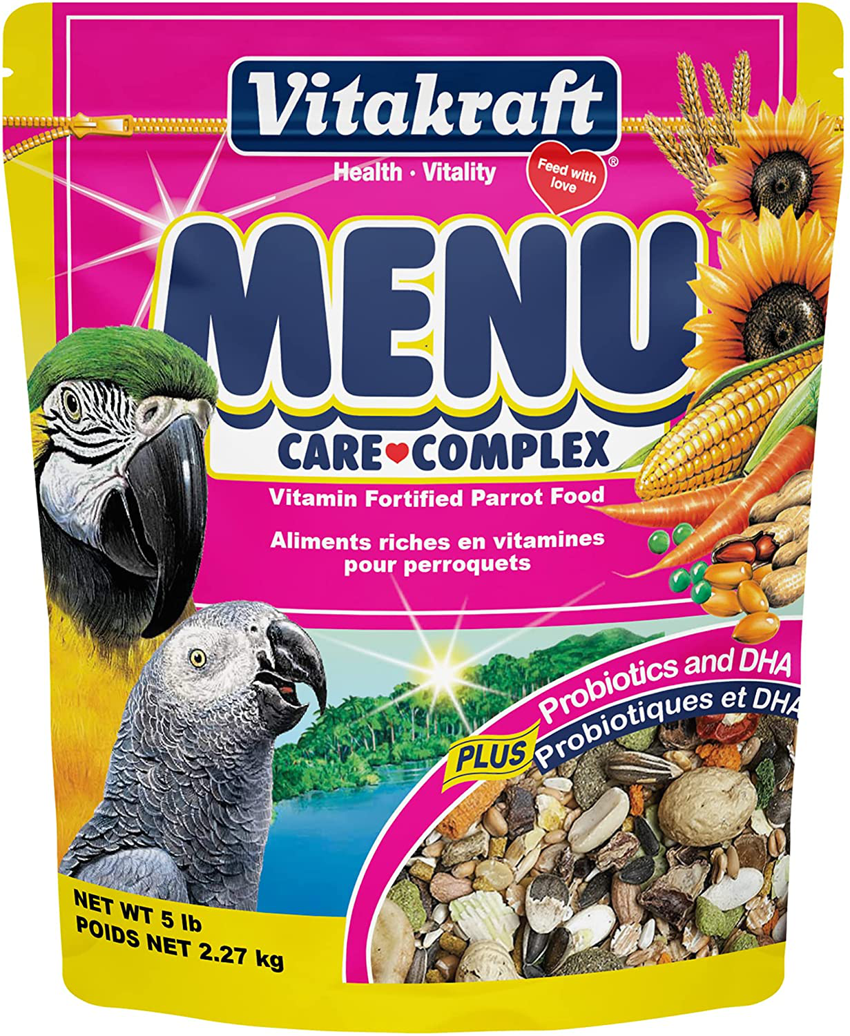 Vitakraft Menu Vitamin Fortified Parrot Food for Macaws, Amazons, and Large Pet Birds, 5 Lb Animals & Pet Supplies > Pet Supplies > Bird Supplies > Bird Food Vitakraft   