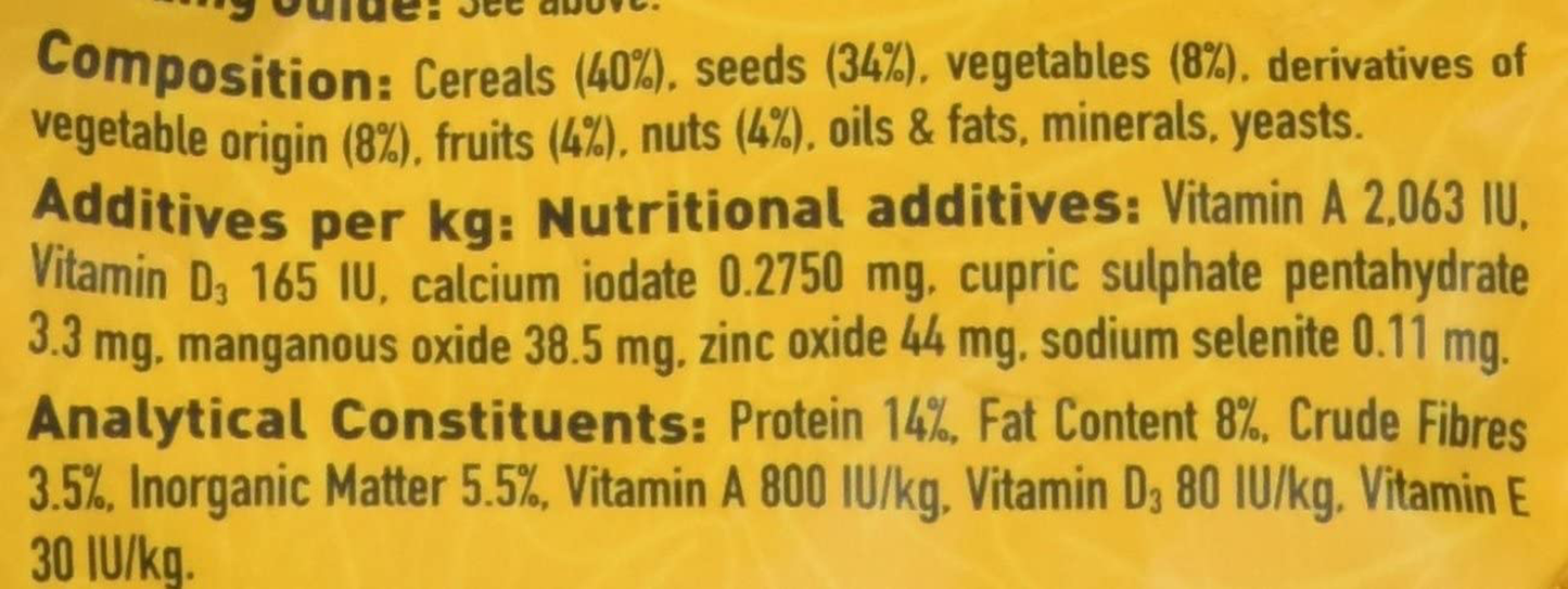 Hagen Tropimix Bird Food for Cockatiels & Lovebirds, HARI Parrot Food with Seeds, Fruit, Vegetables, Grains, Vitamins & Amino Acids Animals & Pet Supplies > Pet Supplies > Bird Supplies > Bird Food Hari   