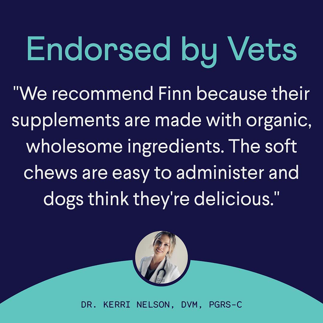 Finn Calming Chews for Dogs - Natural Calming Treats with Melatonin to Help with Stress, Separation Anxiety & Sleep - Vet Recommended & Made in the USA Animals & Pet Supplies > Pet Supplies > Small Animal Supplies > Small Animal Treats Finn   