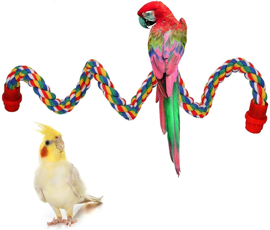 Comfy Bird Cotton Rope Perch 31Inch Macaw Chewing Toy Birdcage Station Pole Conure Cage Accessory 21Cm (U) Animals & Pet Supplies > Pet Supplies > Bird Supplies > Bird Ladders & Perches Borange   