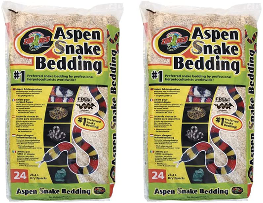 Dbdpet (2 Pack) Aspen Snake Bedding - 24 Quart Bags - Perfect Bedding for Snakes - Includes Pro-Tip Guide Animals & Pet Supplies > Pet Supplies > Small Animal Supplies > Small Animal Bedding DBDPet   