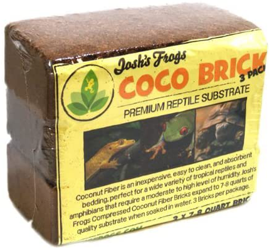Josh'S Frogs Compressed Coco Cradle Fiber Animals & Pet Supplies > Pet Supplies > Reptile & Amphibian Supplies > Reptile & Amphibian Substrates Josh's Frogs 3 Pack Brick  