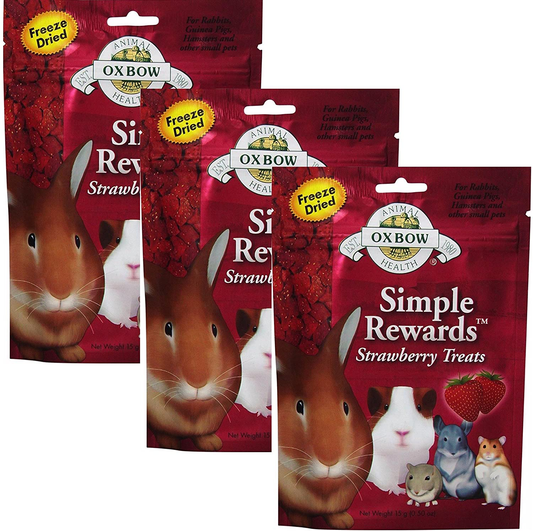 Oxbow Simple Rewards Treats Rabbit Guinea Pig Chinchilla Strawberry .5 Oz 3 Pack Animals & Pet Supplies > Pet Supplies > Small Animal Supplies > Small Animal Treats Oxbow   