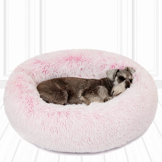 Friends Forever Donut Cat Bed, Faux Fur Dog Beds for Medium Small Dogs - Self Warming Indoor round Pillow Cuddle Animals & Pet Supplies > Pet Supplies > Dog Supplies > Dog Beds Friends Forever   