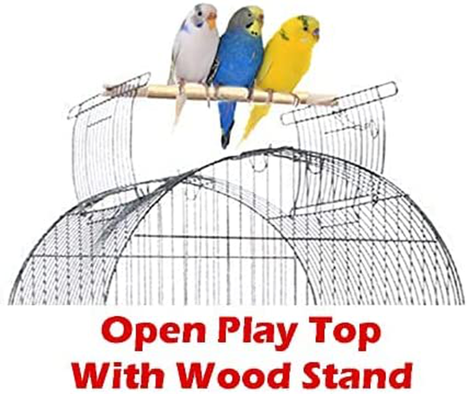 Mcage Large Open Dome Top Bird Flight Cage with 5/8-Inch Bar Spacing for Small Size Parrots Sun Conures Aviary Canary Finch Budgie Lovebird Cockatiel Parakeets Animals & Pet Supplies > Pet Supplies > Bird Supplies > Bird Cages & Stands Mcage   