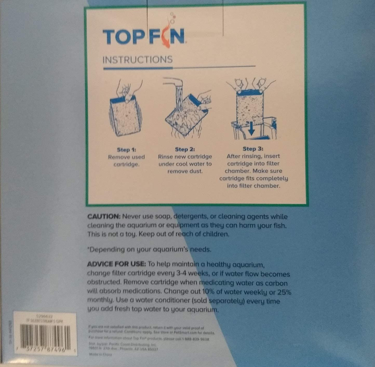 Top Fin Silenstream PFS Refill for PF10 Power Filters 5.5In X 3.1 (1