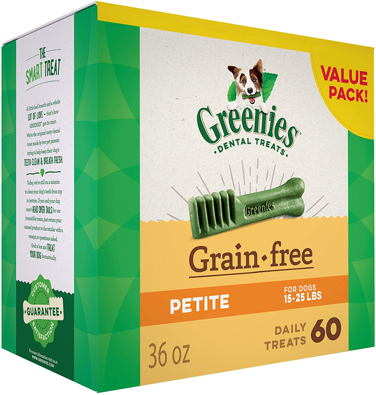 GREENIES Grain Free Natural Dental Dog Treats - Petite (15-25 Lb. Dogs) Animals & Pet Supplies > Pet Supplies > Dog Supplies > Dog Treats Greenies   