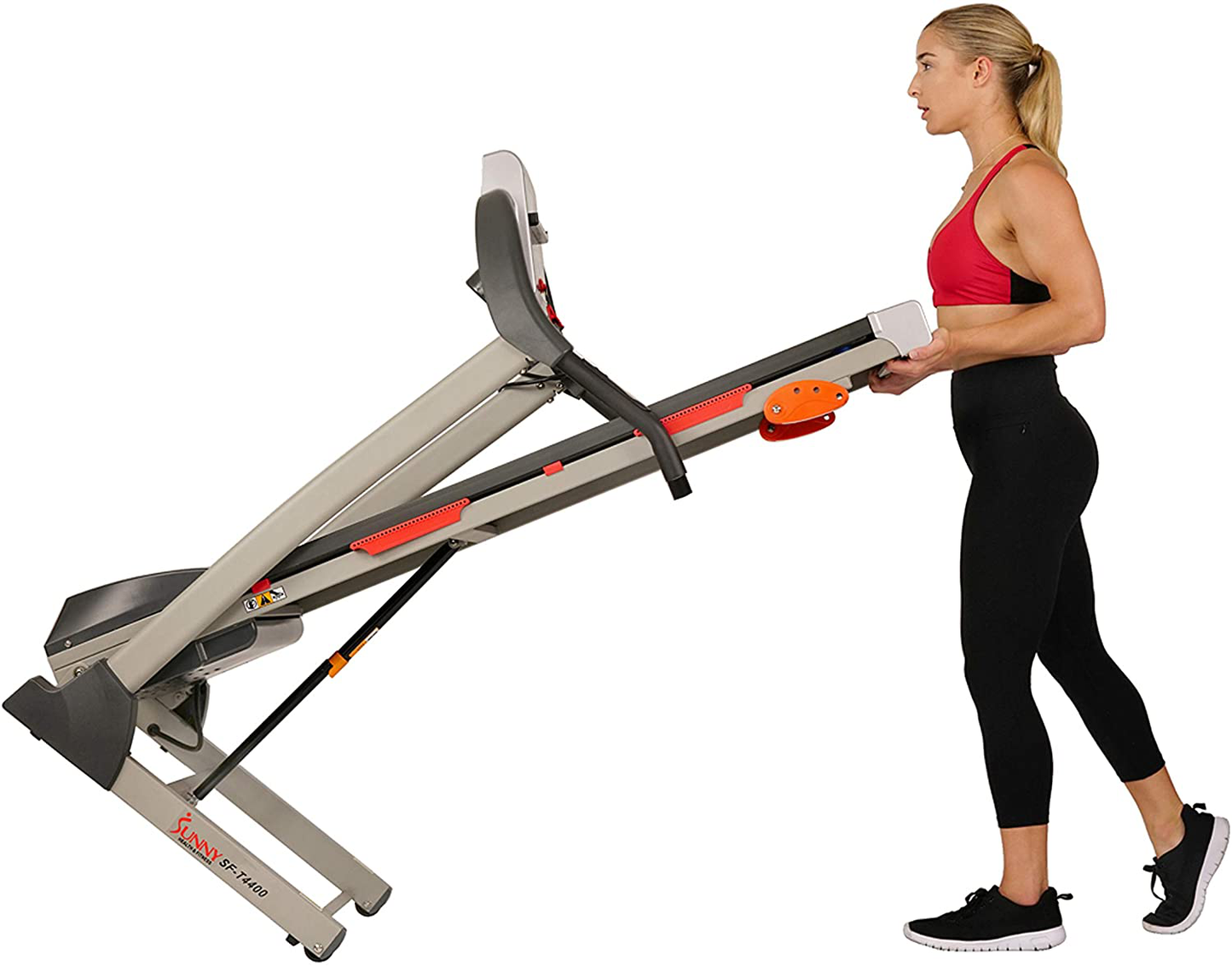 Sunny Health & Fitness Folding Treadmill with Device Holder, Shock Absorption and Incline Animals & Pet Supplies > Pet Supplies > Dog Supplies > Dog Treadmills Sunny Health & Fitness   