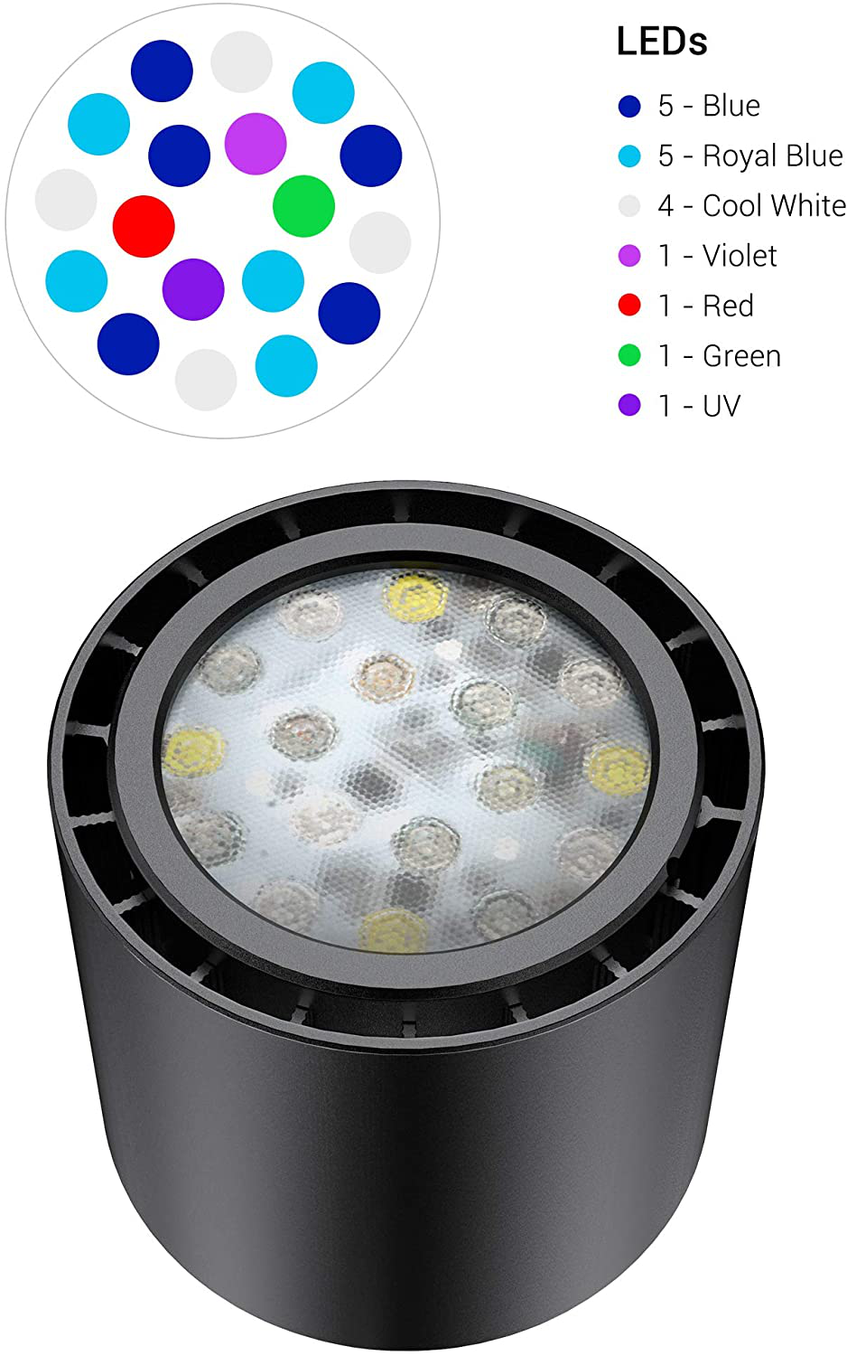 LED Lampen mit DUAL Tank (für Lampe und Heizung)