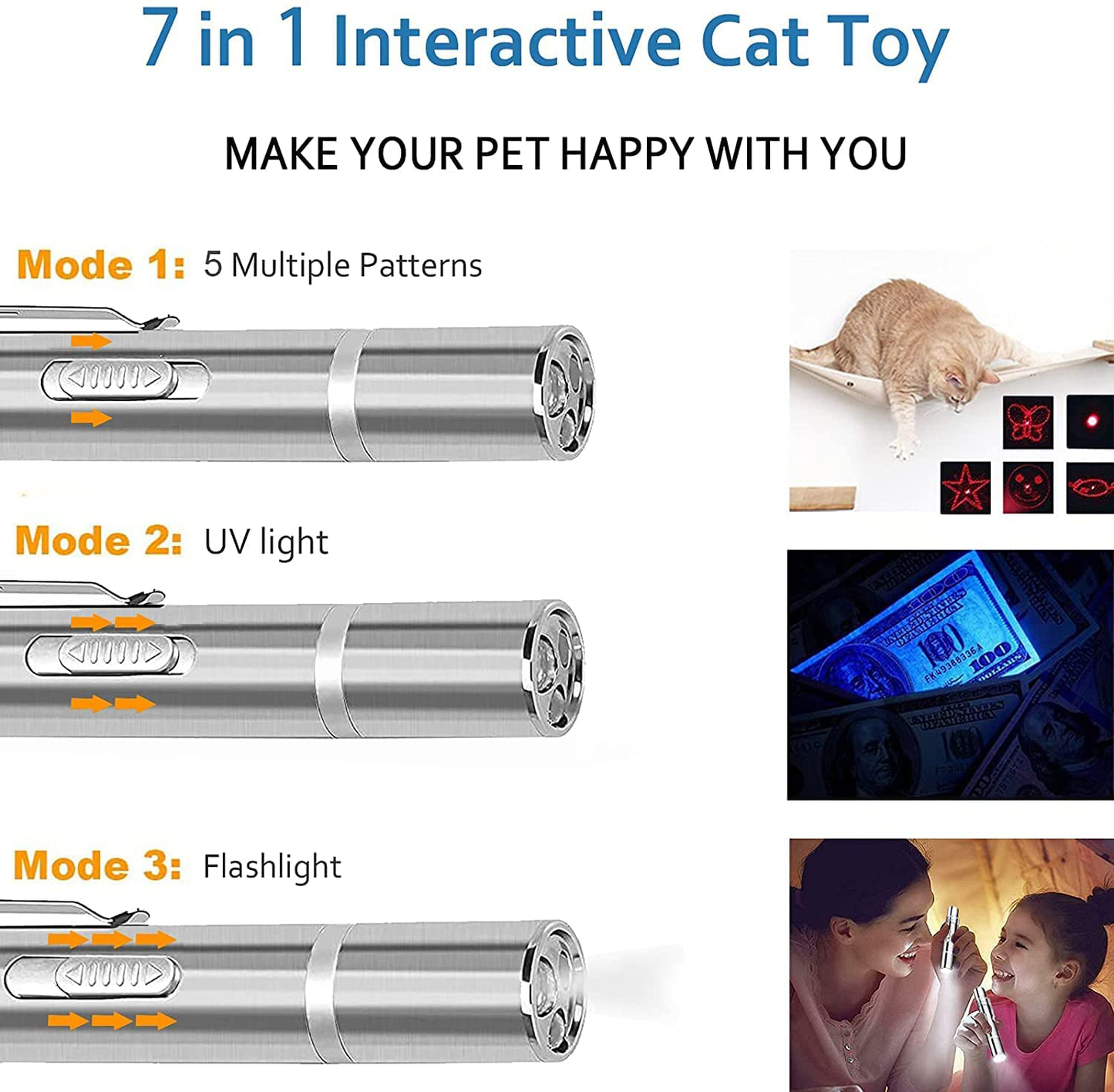 Cat Toys Pointer - Upgraded Interactive Cat Toy ,Cute Kitten Toys for Indoor Cats,Funny Pet Chaser Toy Animals & Pet Supplies > Pet Supplies > Cat Supplies > Cat Toys Roguoo   