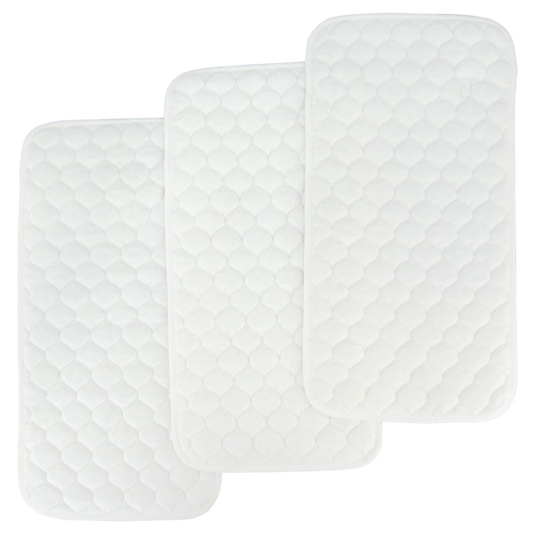 Bluesnail Bamboo Quilted Thicker Waterproof Changing Pad Liners, 3 Count (Snow White) Animals & Pet Supplies > Pet Supplies > Dog Supplies > Dog Diaper Pads & Liners BlueSnail Snow white  