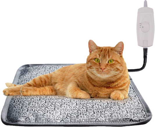 Homello Pet Heating Pad for Cats Dogs, Waterproof Electric Heating Mat Indoor, Adjustable Warming Mat, Pets Heated Bed with Chew Resistant Steel Cord Animals & Pet Supplies > Pet Supplies > Cat Supplies > Cat Beds Homello 17.7*17.7 Inch  