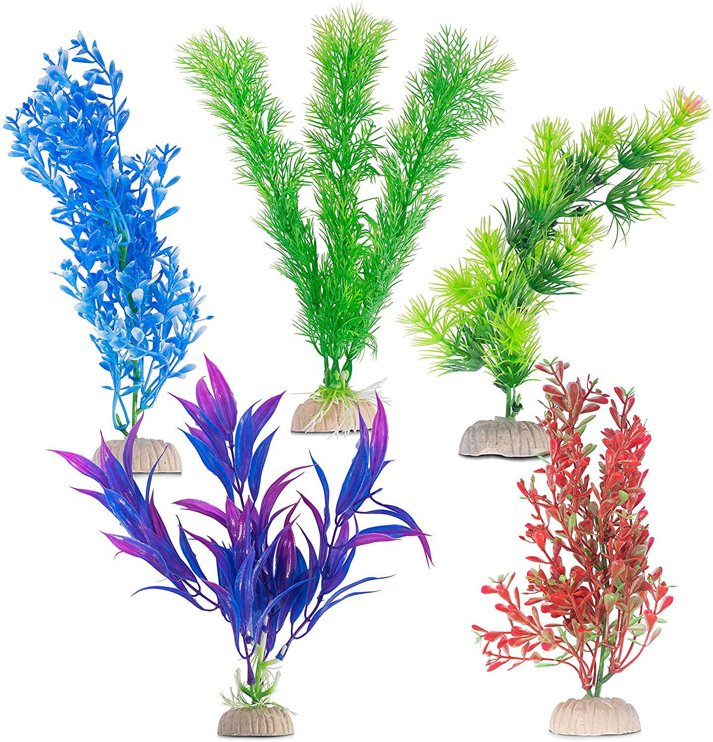 Aquatic Planet 5 PACK Artificial Fake Plastic Aquarium Plants Fish Tank Decoration Decor Ornament Animals & Pet Supplies > Pet Supplies > Fish Supplies > Aquarium Decor Aquatic Planet   