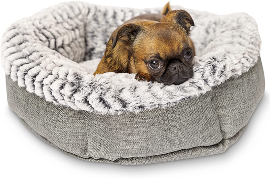 Pet Craft Supply Soho round Dog Bed for Small Dogs - Cat Bed for Indoor Cats | Ultra Soft Plush | Memory Foam | Machine Washable | Puppy Bed | Pet Bed | Calming Cat Bed | Calming Bed for Dogs Animals & Pet Supplies > Pet Supplies > Cat Supplies > Cat Beds Pet Craft Supply Grey Small 