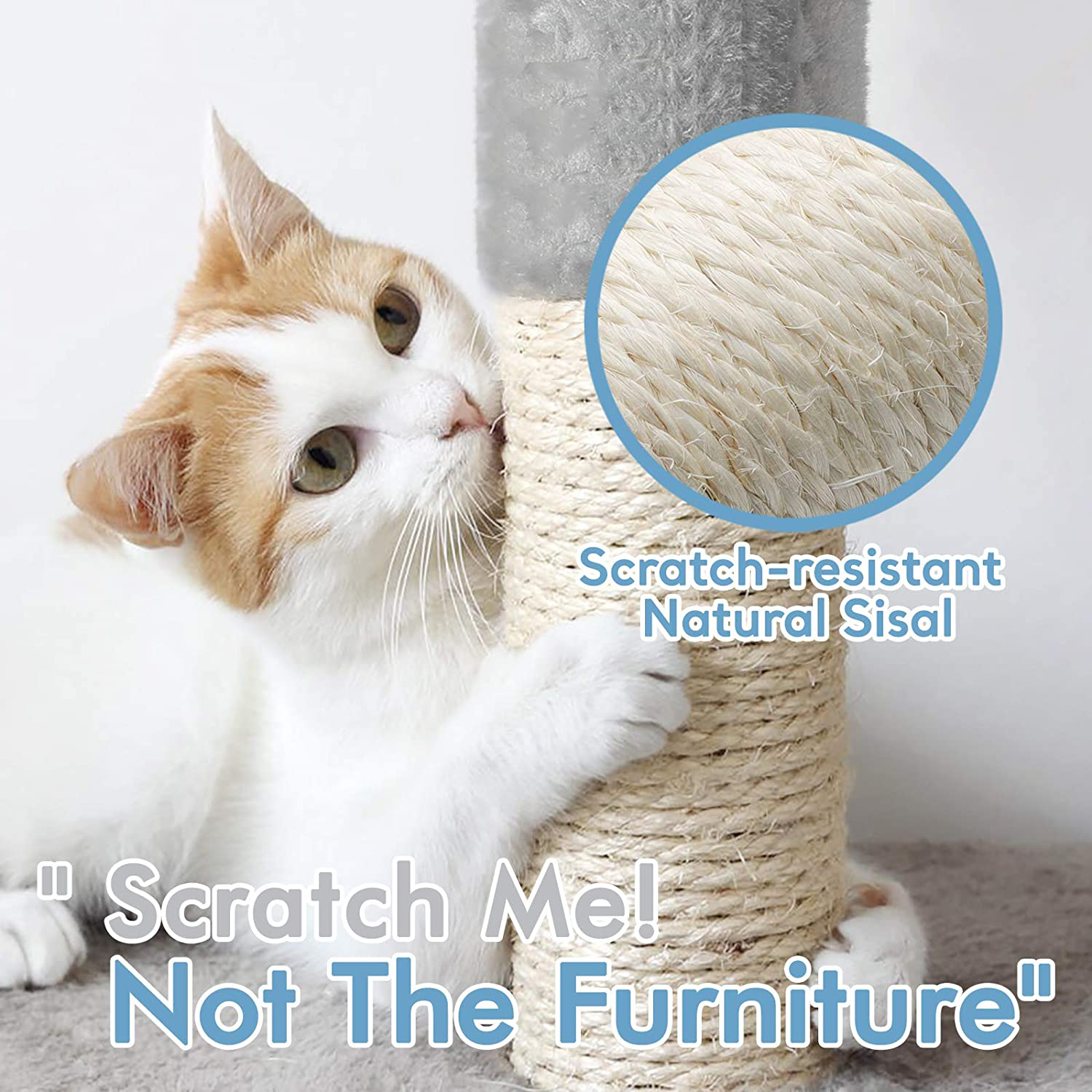 Rabbitgoo Cat Tree Cat Tower 61" for Indoor Cats, Multi-Level Cat Condo with Hammock & Scratching Posts for Kittens, Tall Cat Climbing Stand with Plush Perch & Toys for Play Rest Animals & Pet Supplies > Pet Supplies > Cat Supplies > Cat Furniture rabbitgoo   