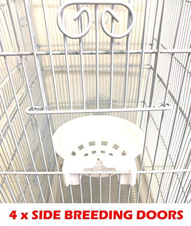 Mcage Large Canary Parakeet Cockatiel Lovebird Finch Roof Top Bird Cage with Stand -18"X14"X63" Animals & Pet Supplies > Pet Supplies > Bird Supplies > Bird Cages & Stands Mcage   